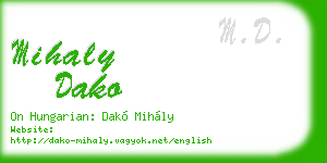 mihaly dako business card